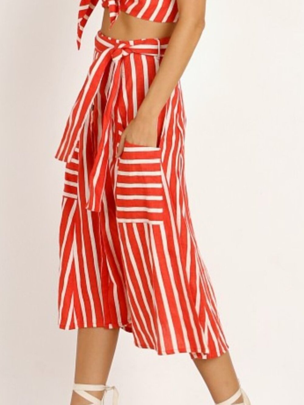 NWT Faithful the Brand Gonzales Linen Striped Skirt, Sz- 8 - Picture 3 of 10
